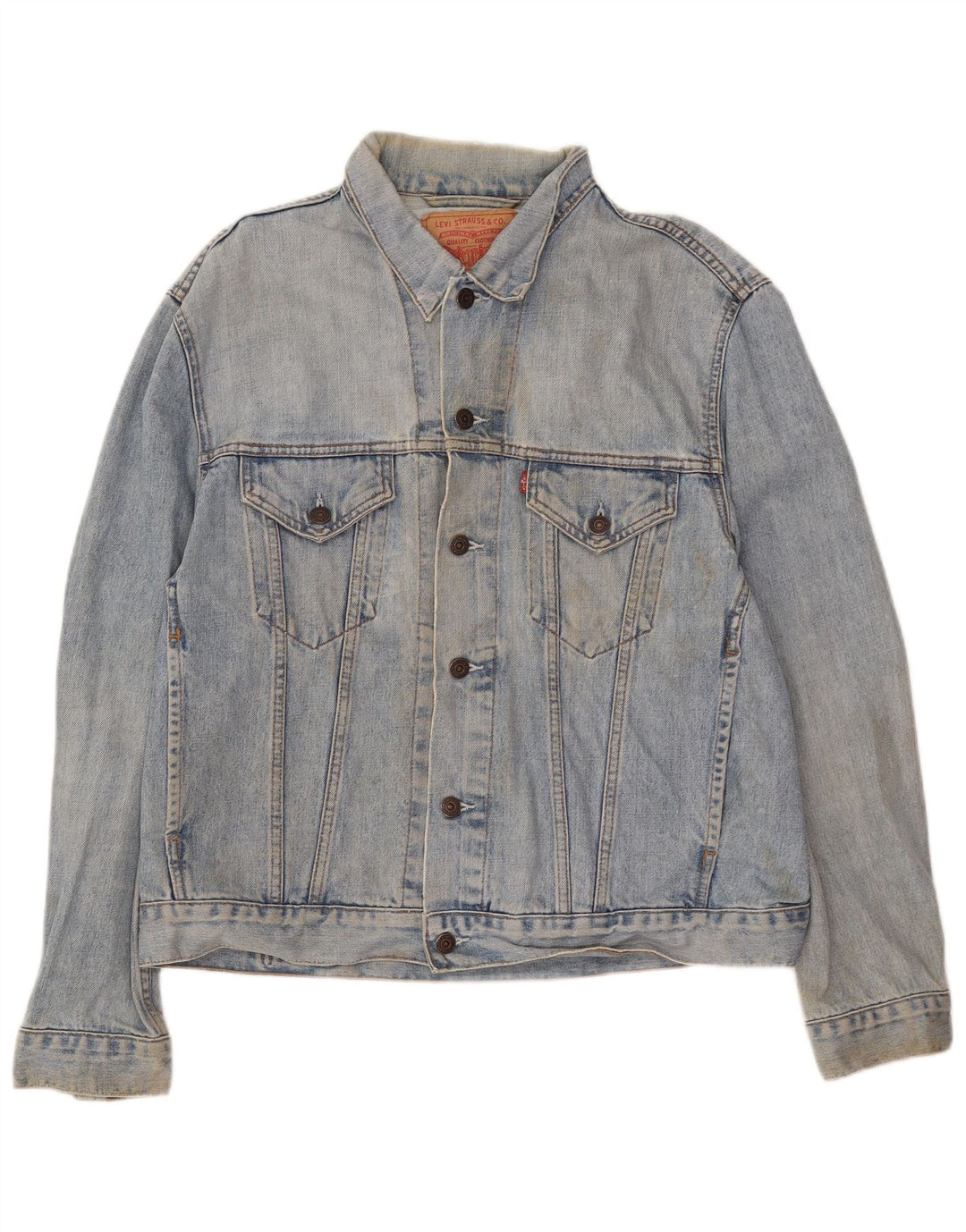 Męska kurtka dżinsowa Levi's UK 40, duża, niebieska, bawełniana