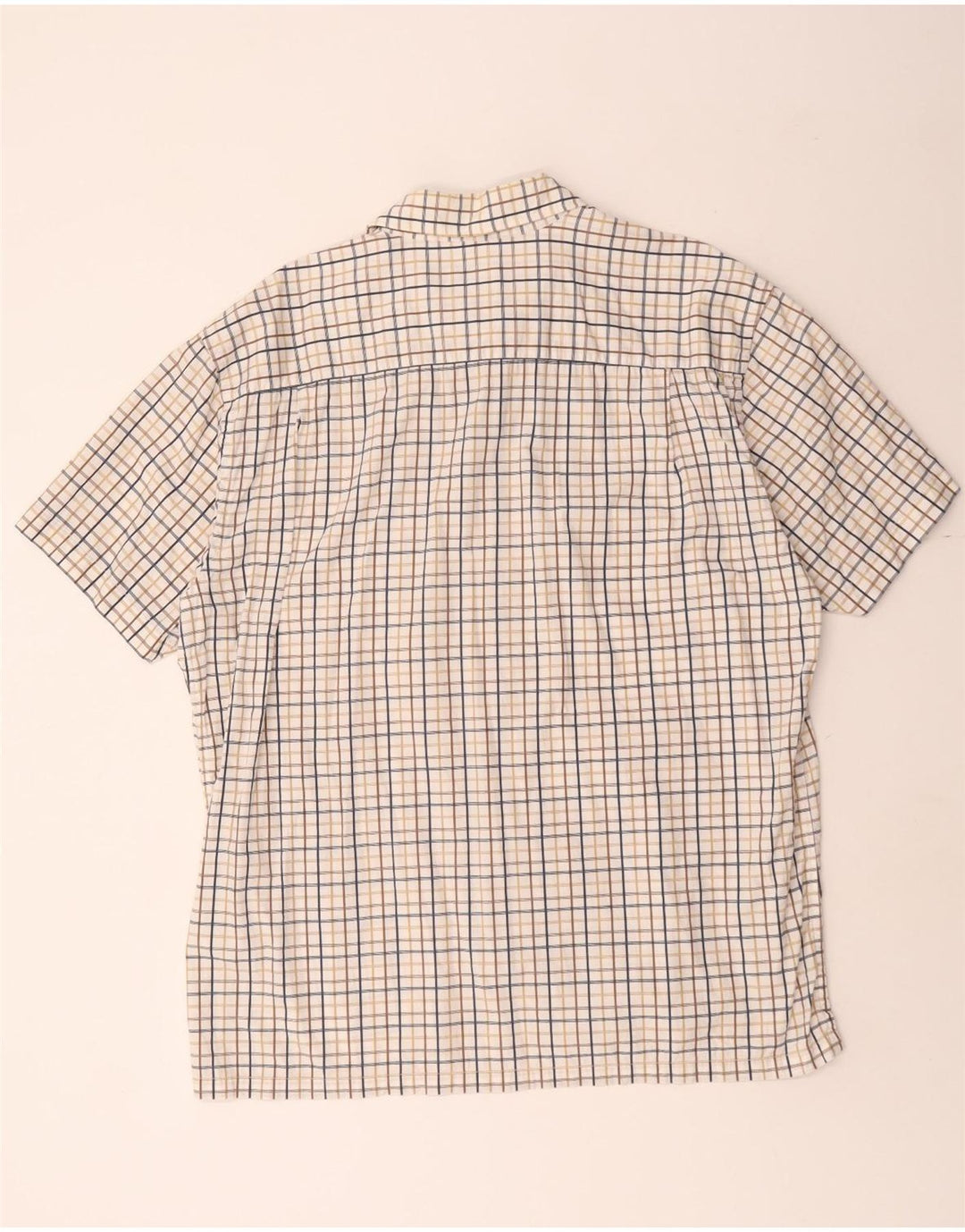 Męska koszula z krótkim rękawem TOM TAILOR 2XL, bawełniana w białą kratkę