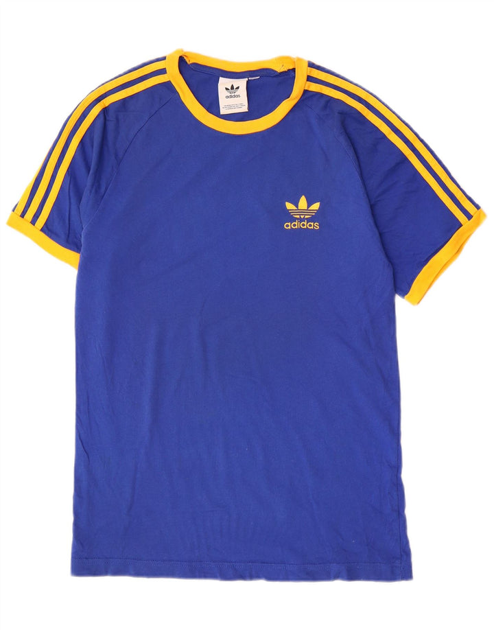 Adidas Męski T-shirt Top Mały Niebieski
