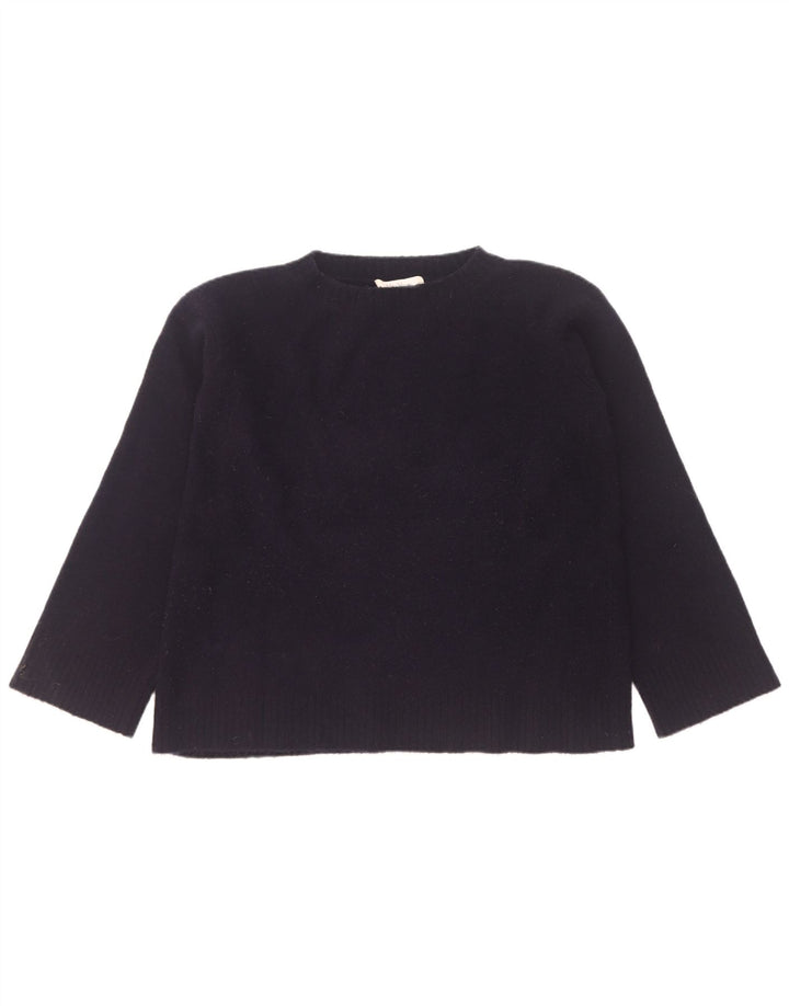 Damski sweter Max Mara z dekoltem w łódkę UK 16, duży, granatowy
