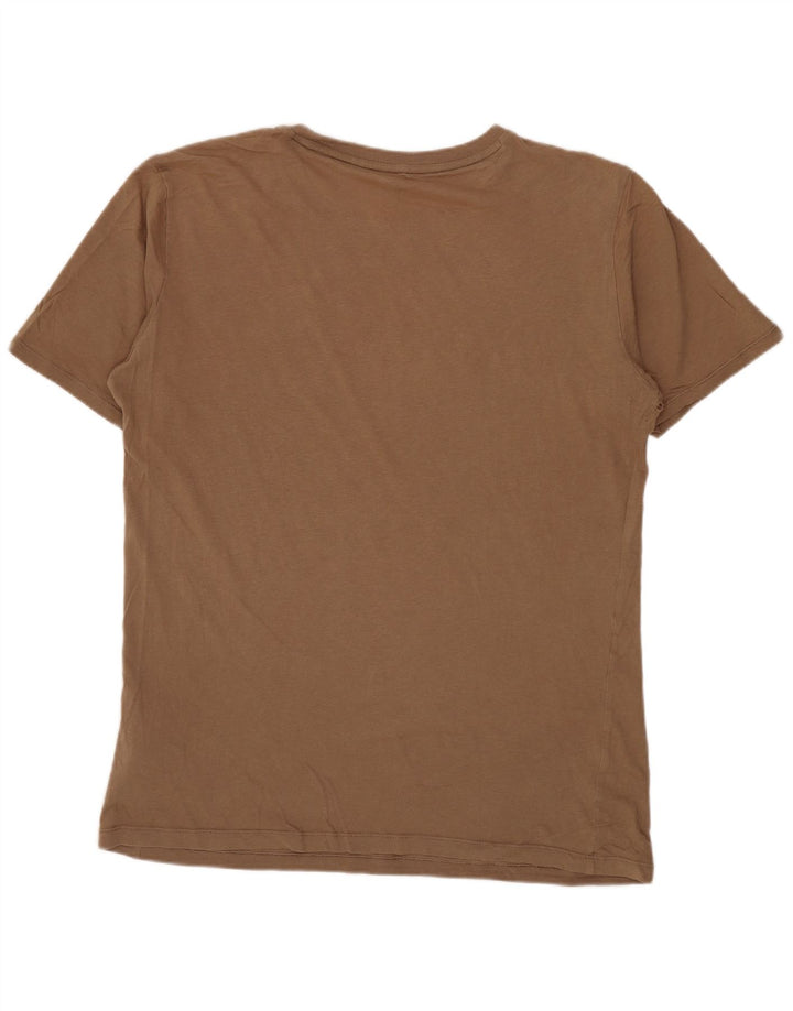 Męski T-shirt Puma z grafiką, mały, brązowy, bawełniany