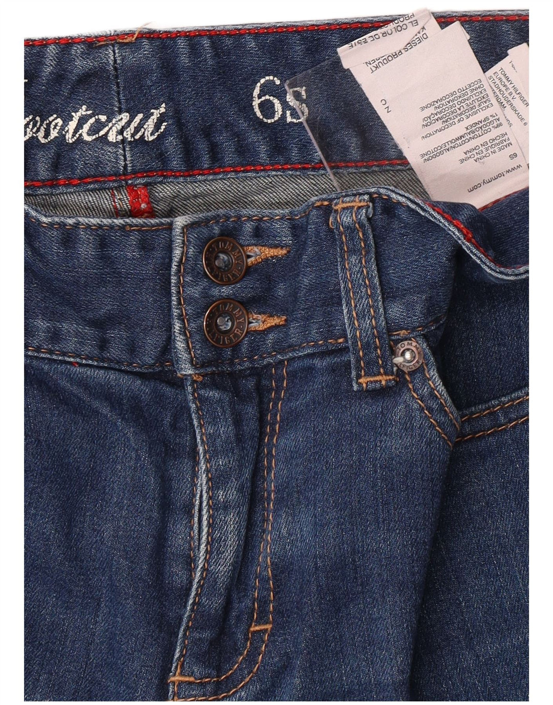 Damskie jeansy Bootcut TOMMY HILFIGER US 6 Medium W30 L30 Niebieska bawełna