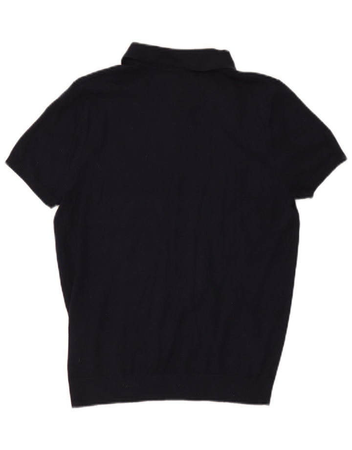 Męska koszulka polo Zara, mała, granatowa, wiskozowa