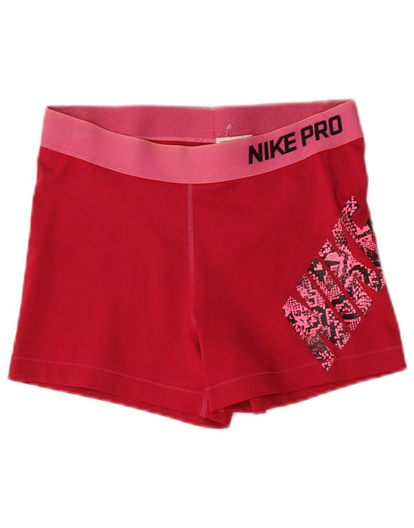 Damskie spodenki sportowe Nike Dri Fit Graphic UK 16, duże, czerwone, poliestrowe