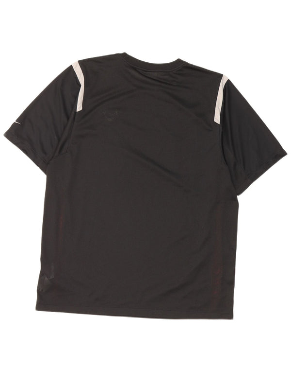 T-shirt męski Nike Dri Fit Top UK 42/44, duży czarny poliester z blokami kolorów