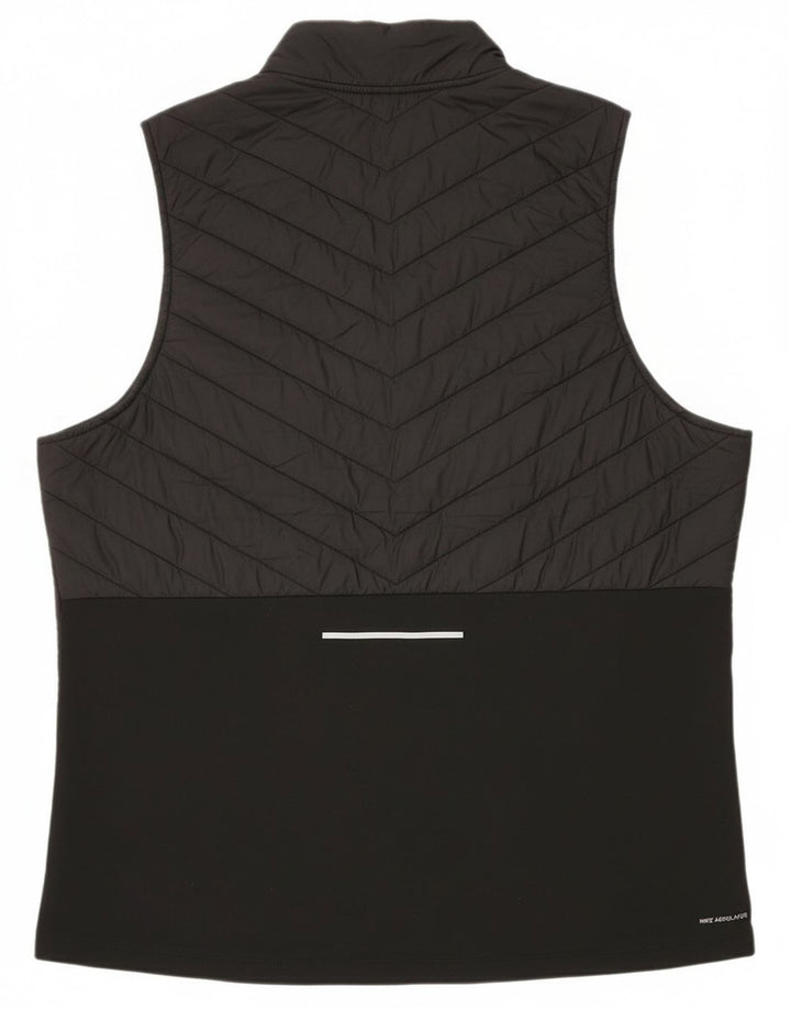 Męska kamizelka do biegania Nike UK 42 XL Czarny poliester z blokami kolorów