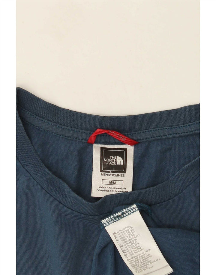 Męska koszulka z grafiką The North Face, bawełniana, w kolorze średniego błękitu