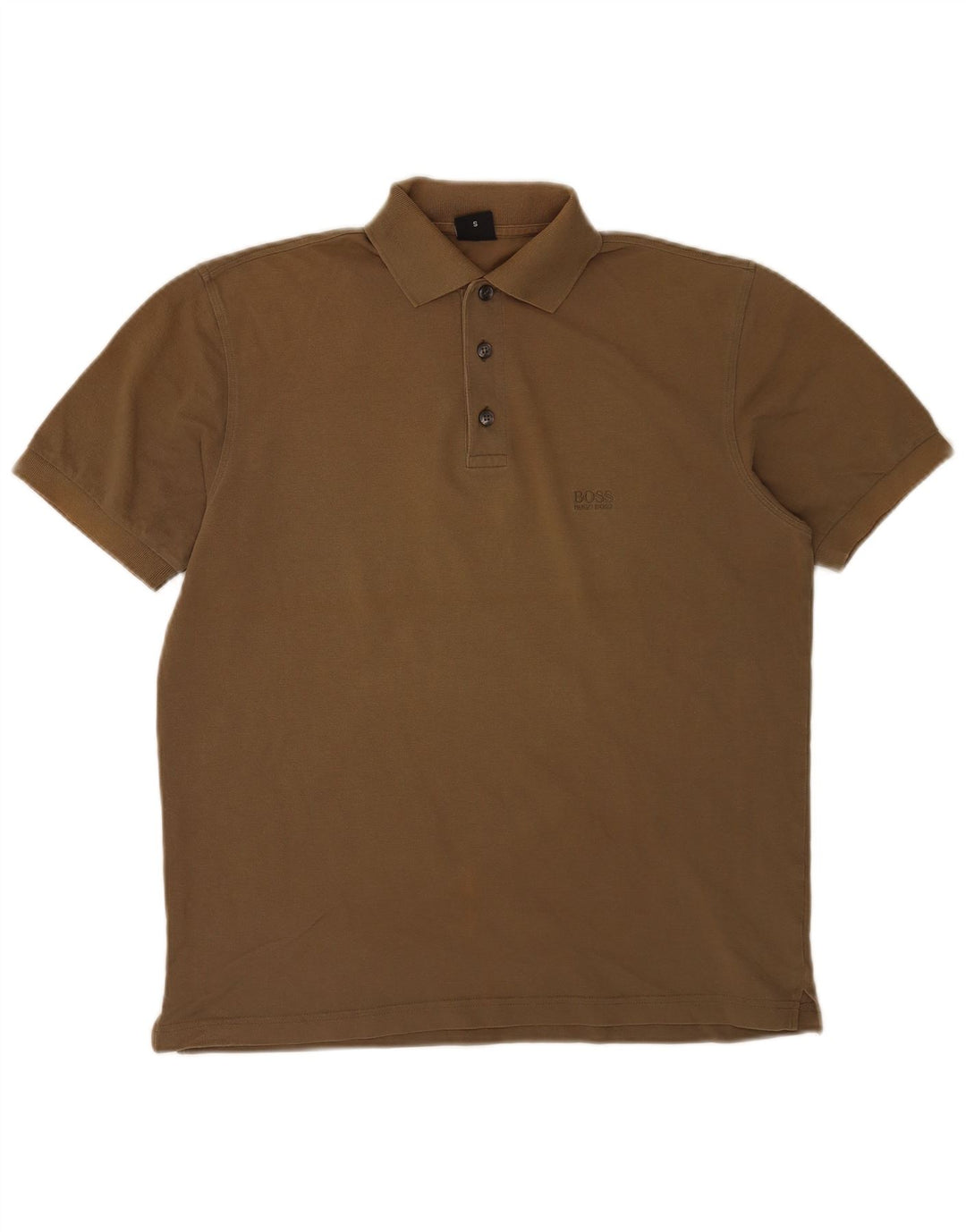 Męska koszulka polo Hugo Boss, mała, bawełniana khaki