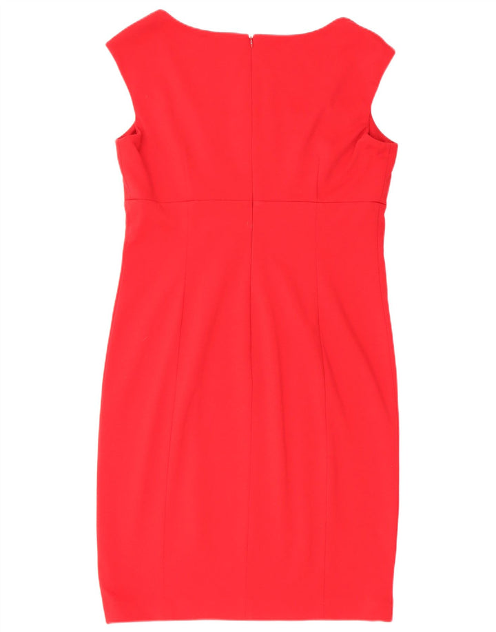 CALVIN KLEIN Womens Sleeveless Sheath Dress US 12 Large Red