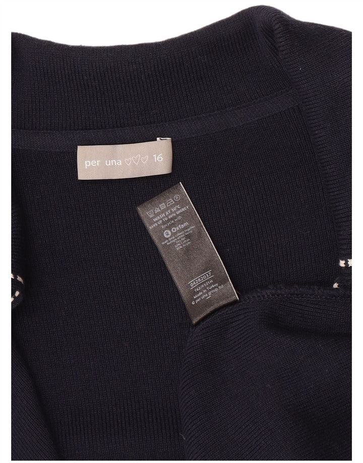Sweter damski Marks & Spencer Per Una Cardigan UK 16, duży granatowy