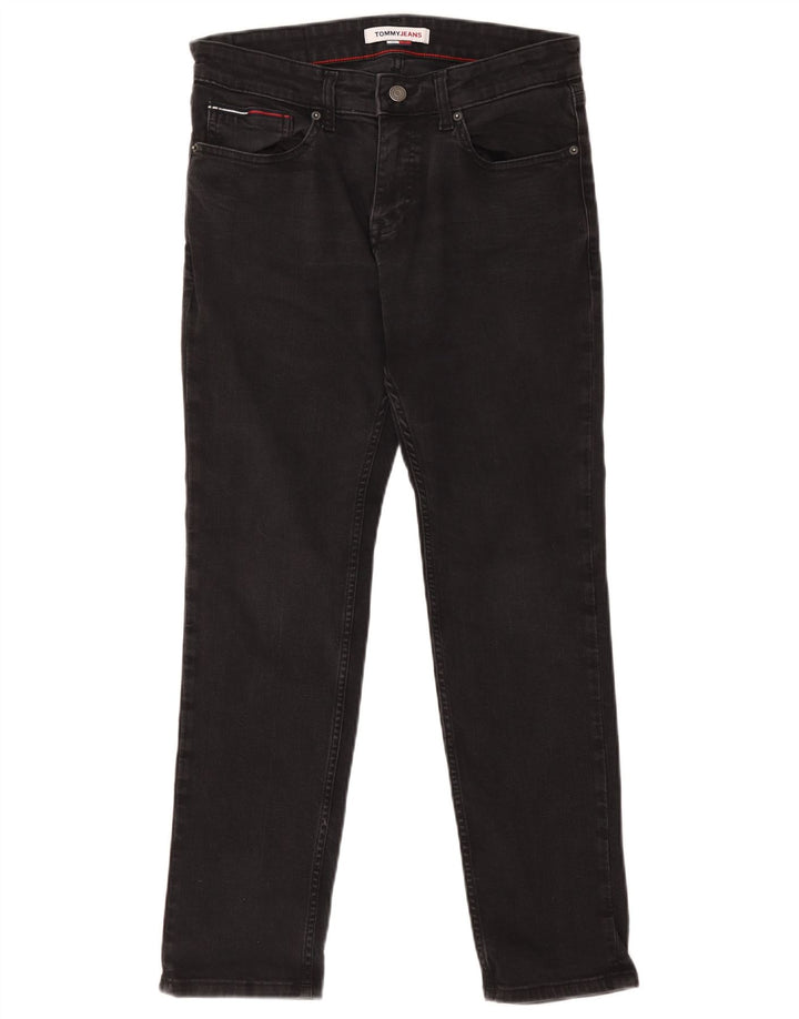 Męskie jeansy slim fit Tommy Hilfiger W32 L30 Czarna bawełna