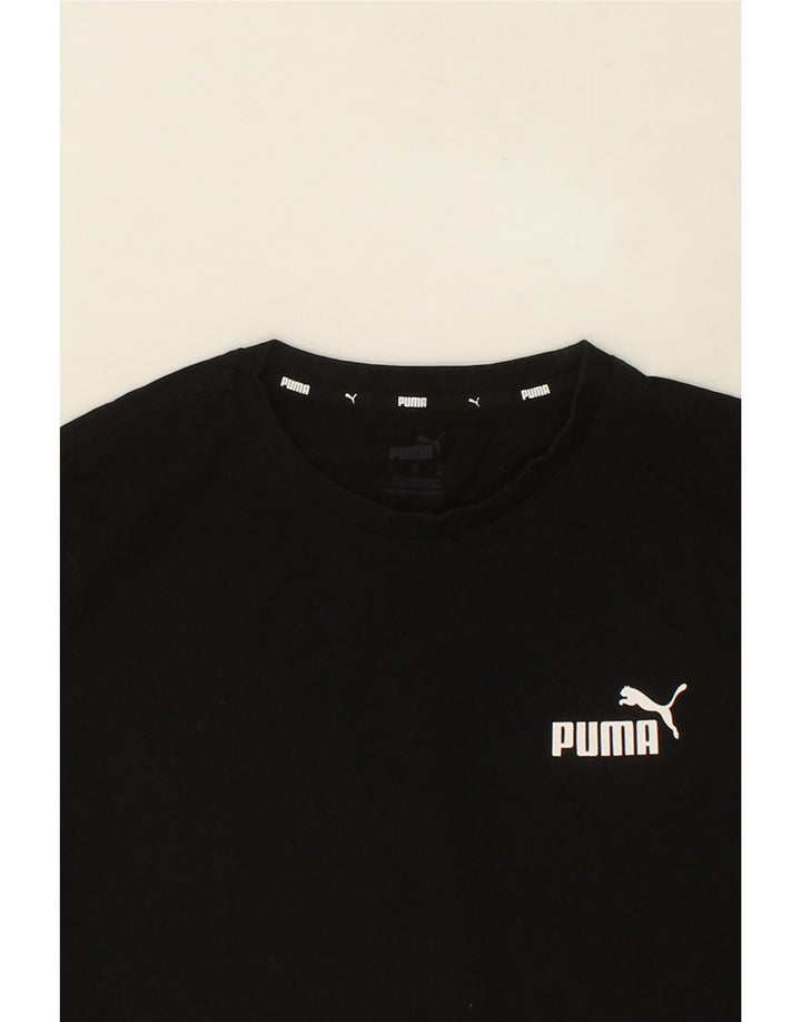 PUMA Mens Graphic T-Shirt Top Small Black Cotton Vintage Puma and Second-Hand Puma from Messina Hembry 