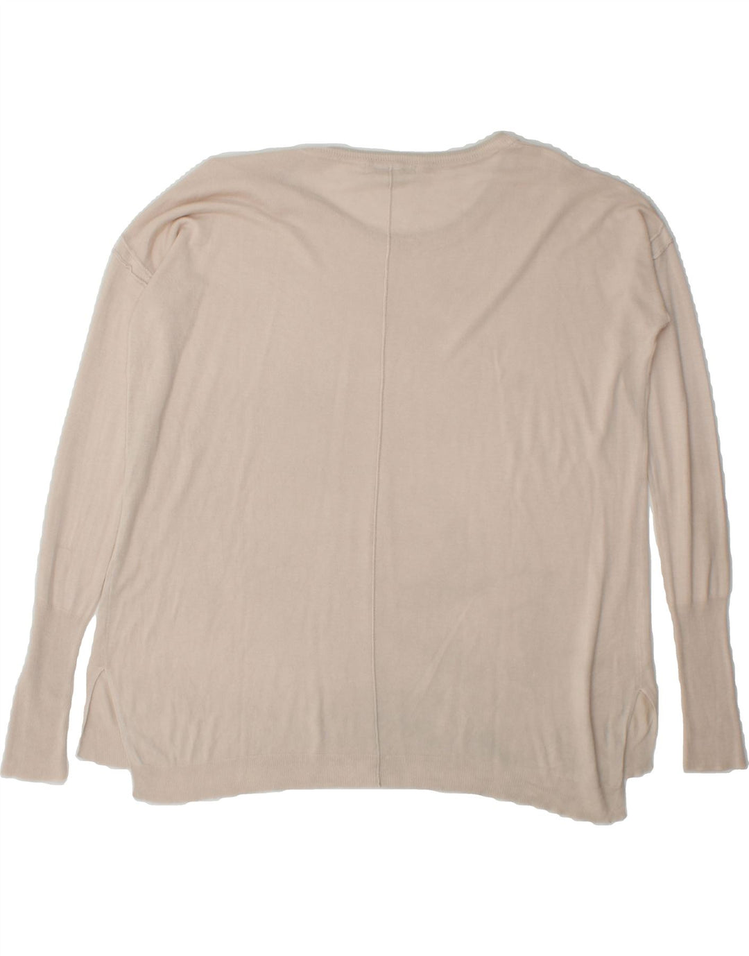 ZARA Womens Boat Neck Jumper Sweater UK 14 Medium Beige Vintage Zara and Second-Hand Zara from Messina Hembry 