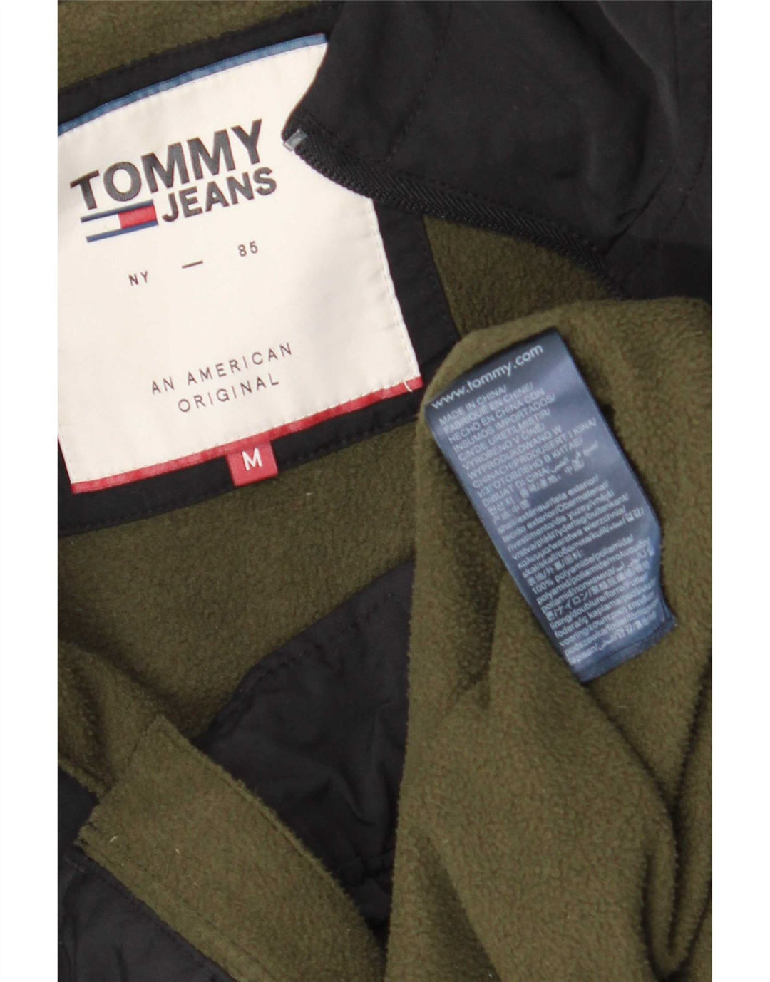 Męska kurtka bomber z kapturem Tommy Hilfiger UK 38 Średni czarny poliamid