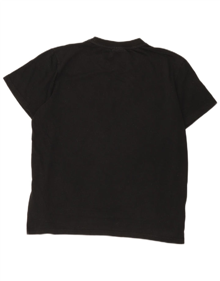 Męski T-shirt z grafiką Fila, duży, czarny, bawełniany