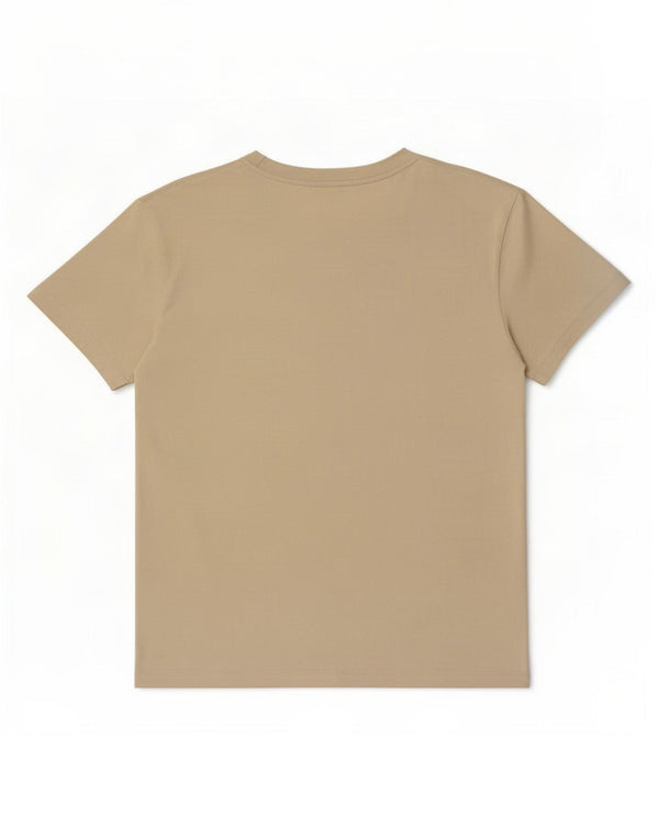 Męska koszulka z grafiką Calvin Klein Jeans Top 2XL Beżowa bawełna z blokami kolorów
