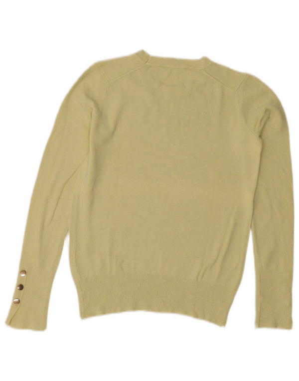 Sweter damski Zara z okrągłym dekoltem, UK 10, mały, żółty