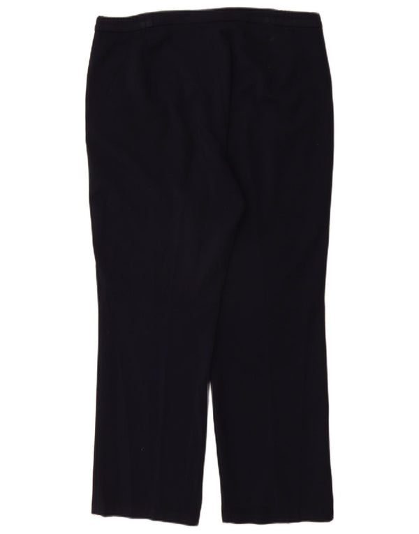 Marks & Spencer Damskie proste spodnie codzienne W32 L28 Granatowy poliester
