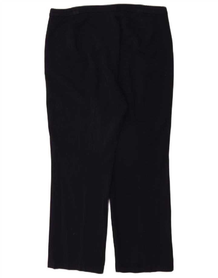 Marks & Spencer Damskie proste spodnie codzienne W32 L28 Granatowy poliester