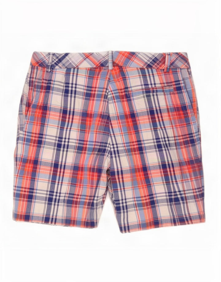 Damskie spodenki Chino Izod US 6 Medium W34, bawełna w czerwoną kratę