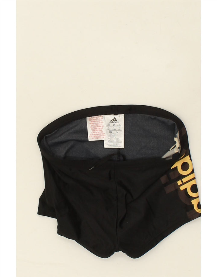ADIDAS Boys Graphic Sport Shorts 11-12 Years Black Polyester Vintage Adidas and Second-Hand Adidas from Messina Hembry 
