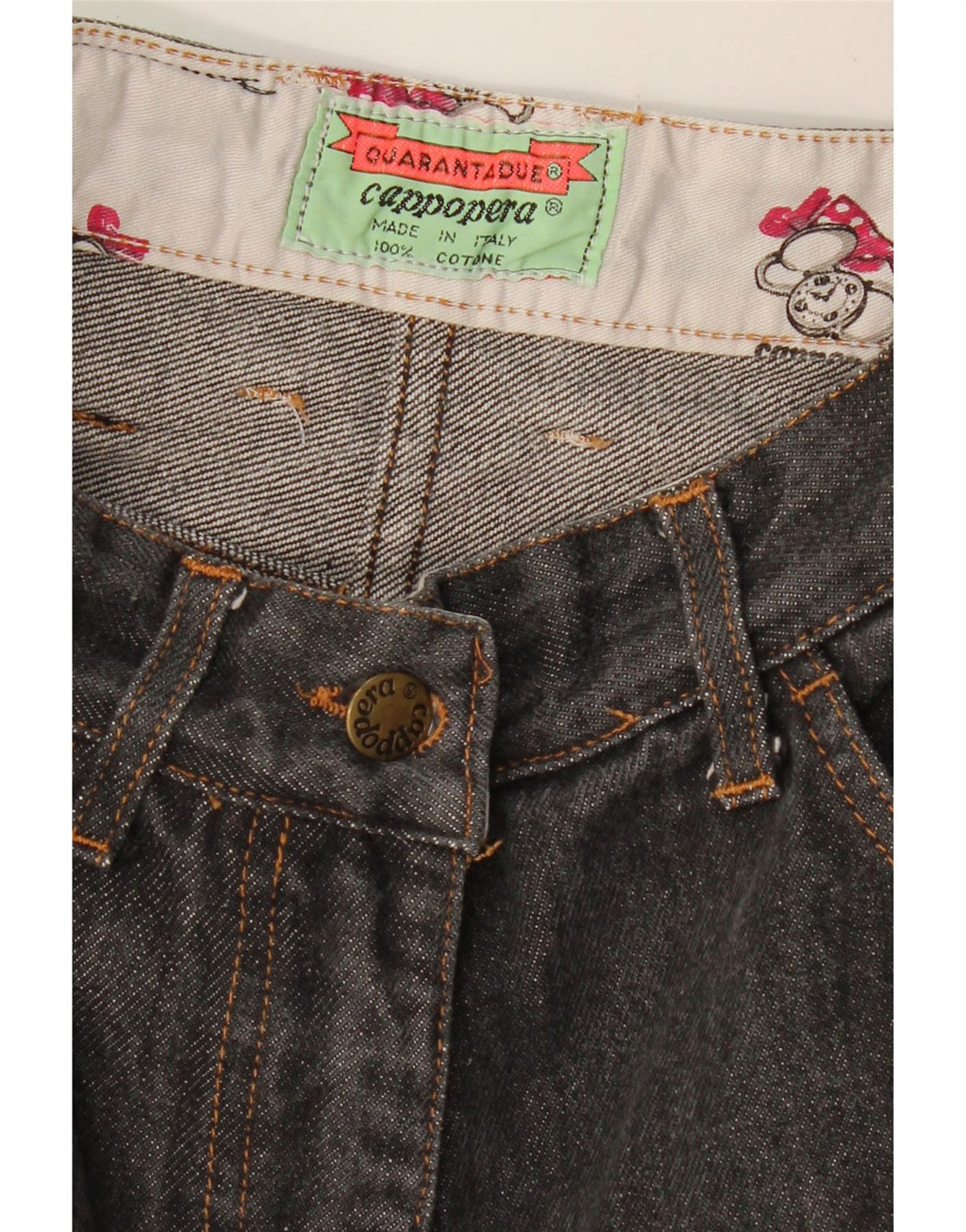 Damskie spodenki jeansowe CAPPOPERA z wysokim stanem W26, małe, szare, bawełniane