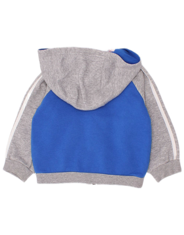 Adidas Baby Boys Sweter Zip Hoodie Sweter 6-9 Miesięcy Niebieska Bawełna z blokami kolorów