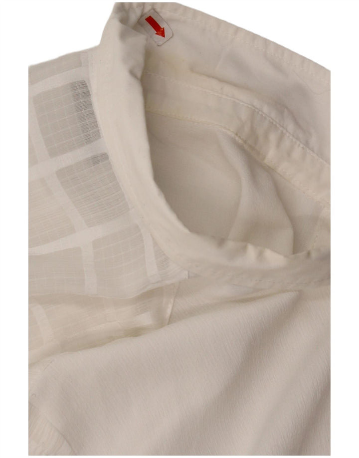 DESIGUAL Damska długa bluzka koszulowa UK 16, duża biała