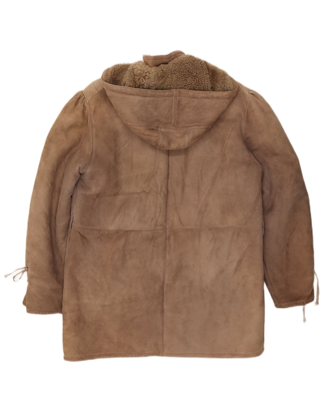 SHEARLING Damski płaszcz z kapturem IT 48 XL brązowy