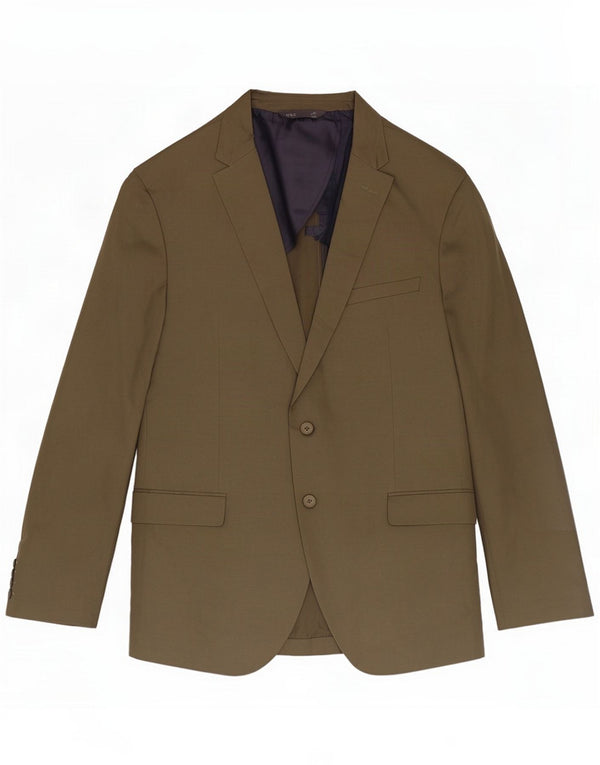 Marks & Spencer Męska długa marynarka zapinana na 2 guziki UK 46 3XL Khaki Cotton