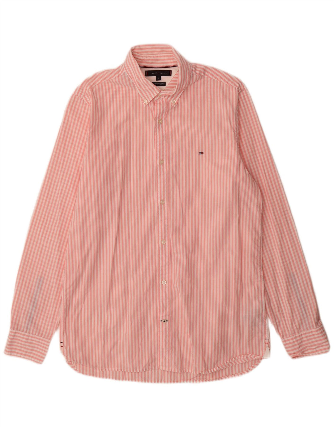 Koszula męska Tommy Hilfiger, duża, różowa, bawełniana w prążki