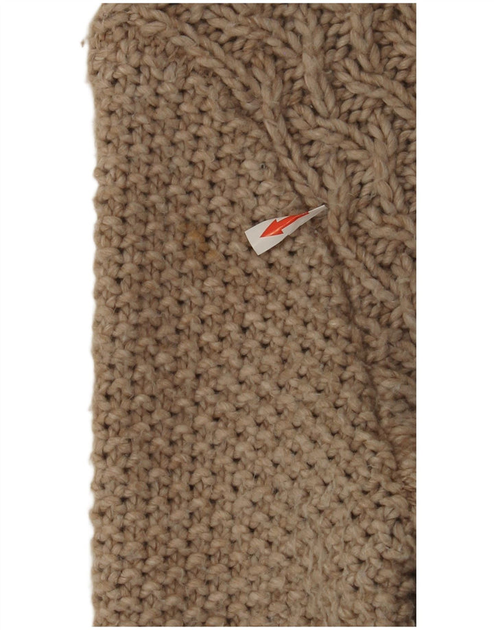 Marks & Spencer Damski sweter kardigan UK 14 Średni brązowy akryl