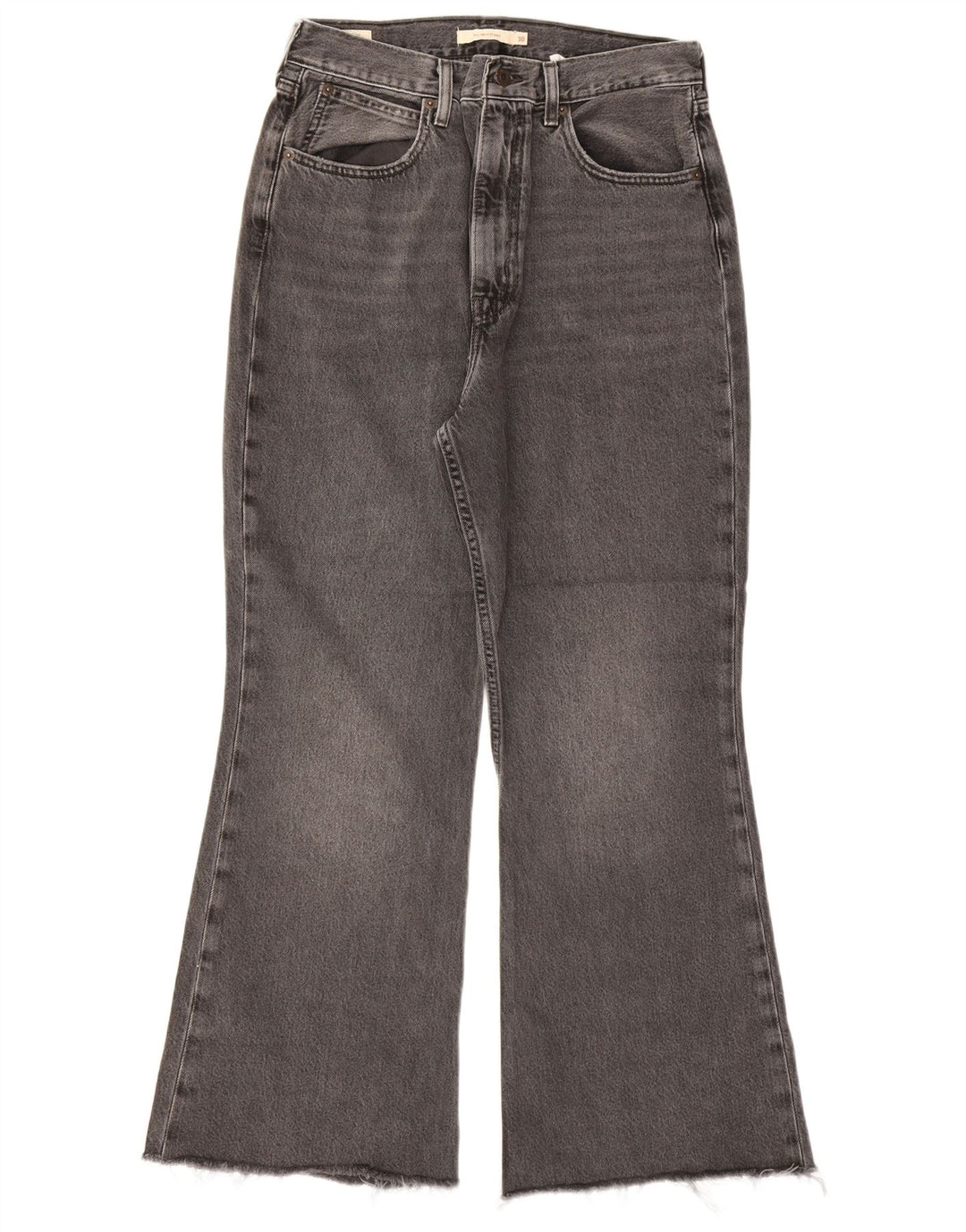 Damskie jeansy Levi's z wysokim stanem, rozkloszowane W30 L26, szara bawełna