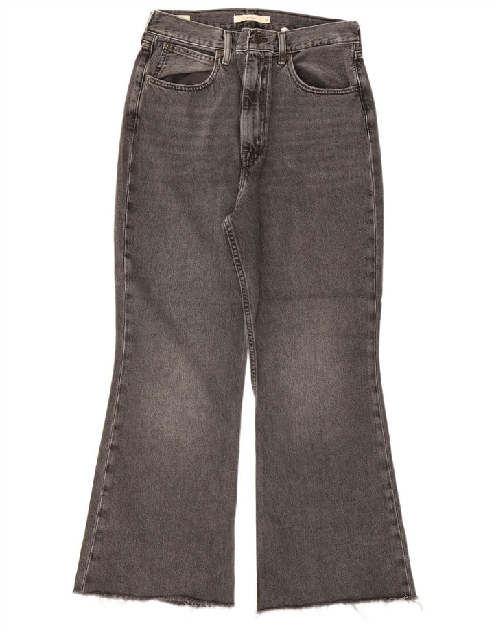 Damskie jeansy Levi's z wysokim stanem, rozkloszowane W30 L26, szara bawełna