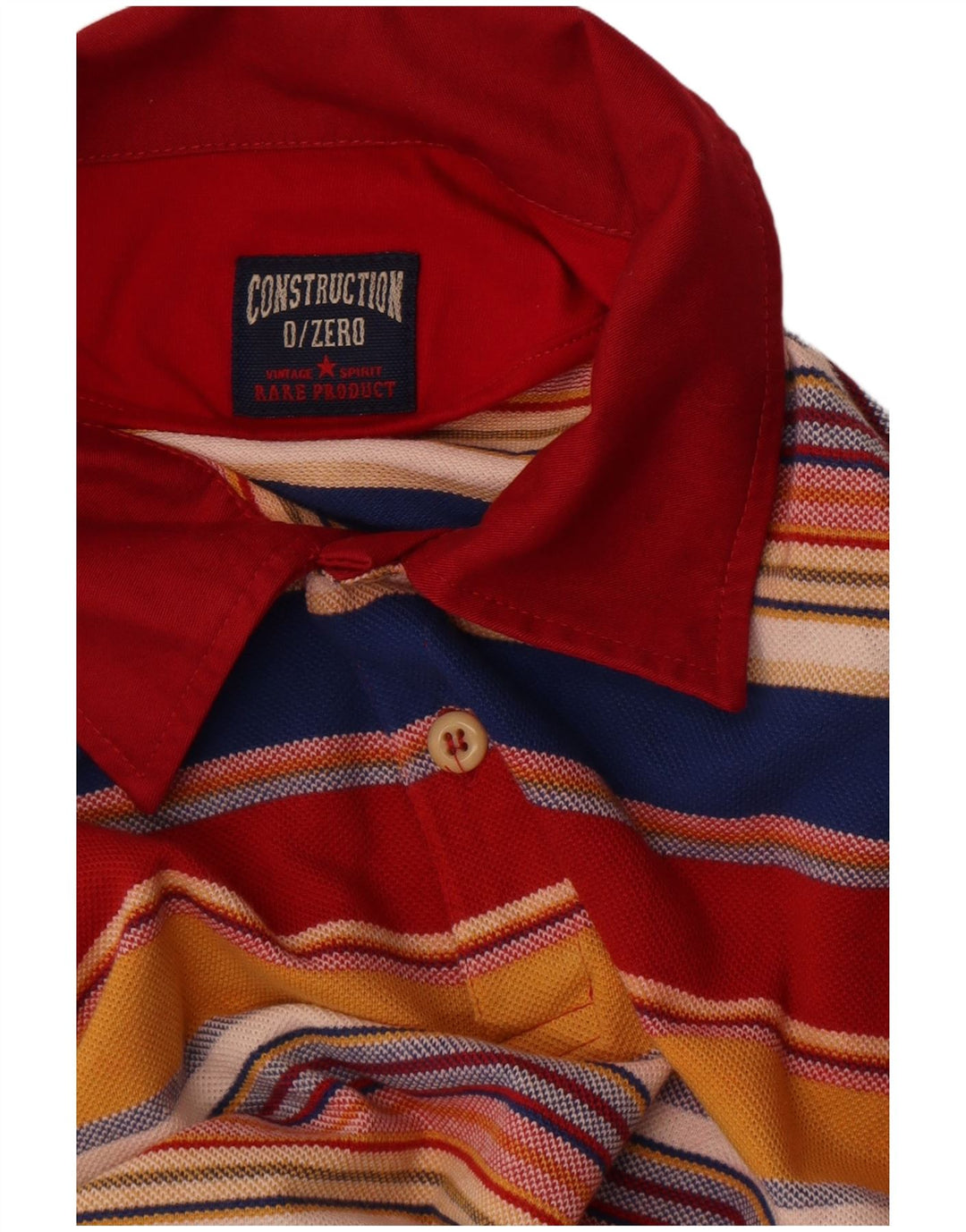 Męska koszulka polo do rugby z długim rękawem w stylu vintage, w średnie, wielokolorowe paski