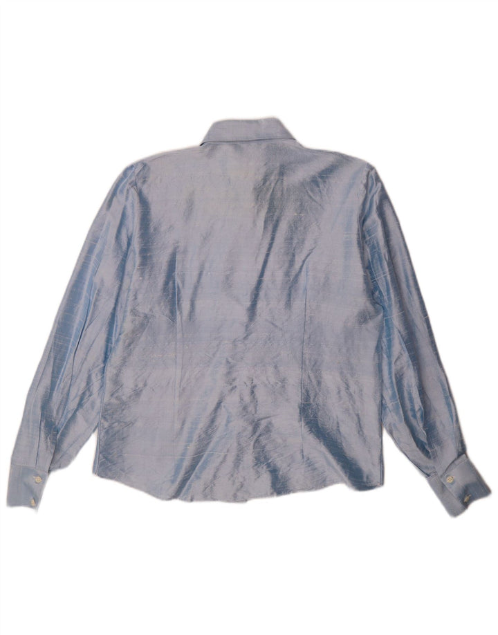 Damska bluzka koszulowa w stylu vintage IT 48 XL niebieska
