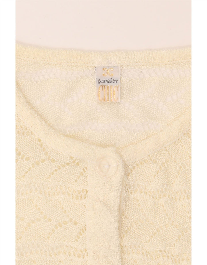 CHIC Womens Oversized Cardigan Sweater EU 38 Medium Beige Vintage Chic and Second-Hand Chic from Messina Hembry 