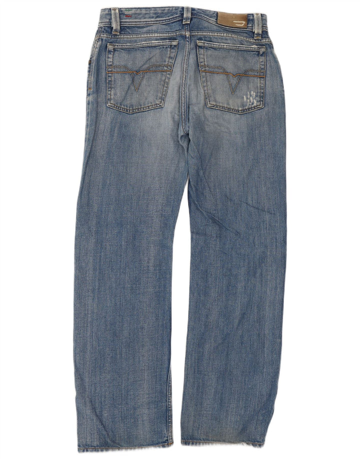 Diesel Męskie Levan Distressed Straight Jeans W32 L32 Niebieskie bawełniane