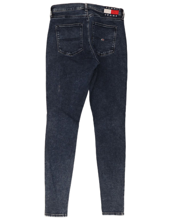 Damskie dżinsy rurki Tommy Hilfiger Sylvia z wysokim stanem W32 L34 Niebieska bawełna
