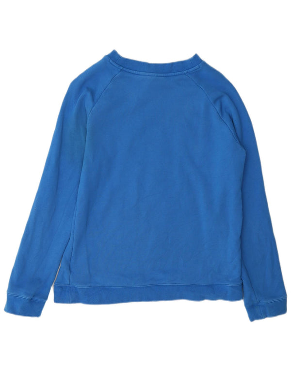 Damska bluza Adidas Graphic Jumper UK 16, duża niebieska bawełna