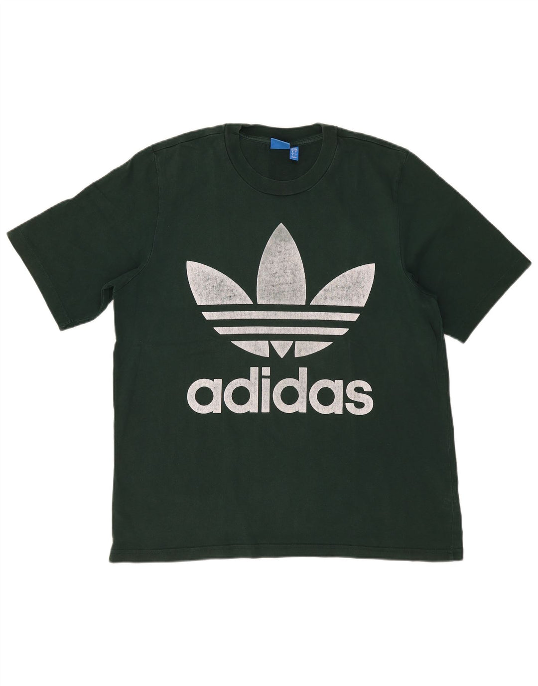 Męski T-shirt z grafiką ADIDAS, duży, zielony, bawełniany