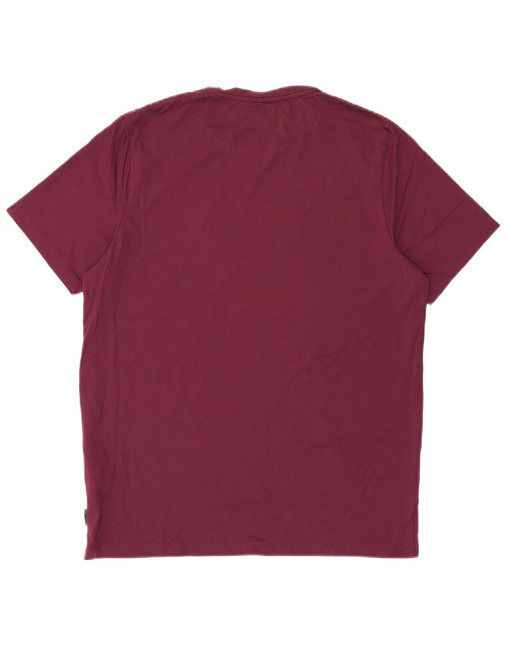 Męski T-shirt z grafiką Ted Baker, rozmiar 4, duży, bordowy, bawełniany