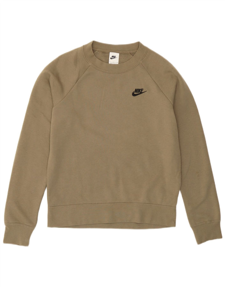 Bluza męska Nike, mała, bawełniana, khaki, sportowa