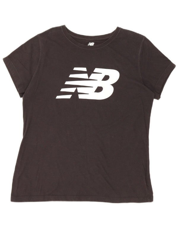 Męska koszulka z grafiką New Balance, duża, czarna, bawełniana