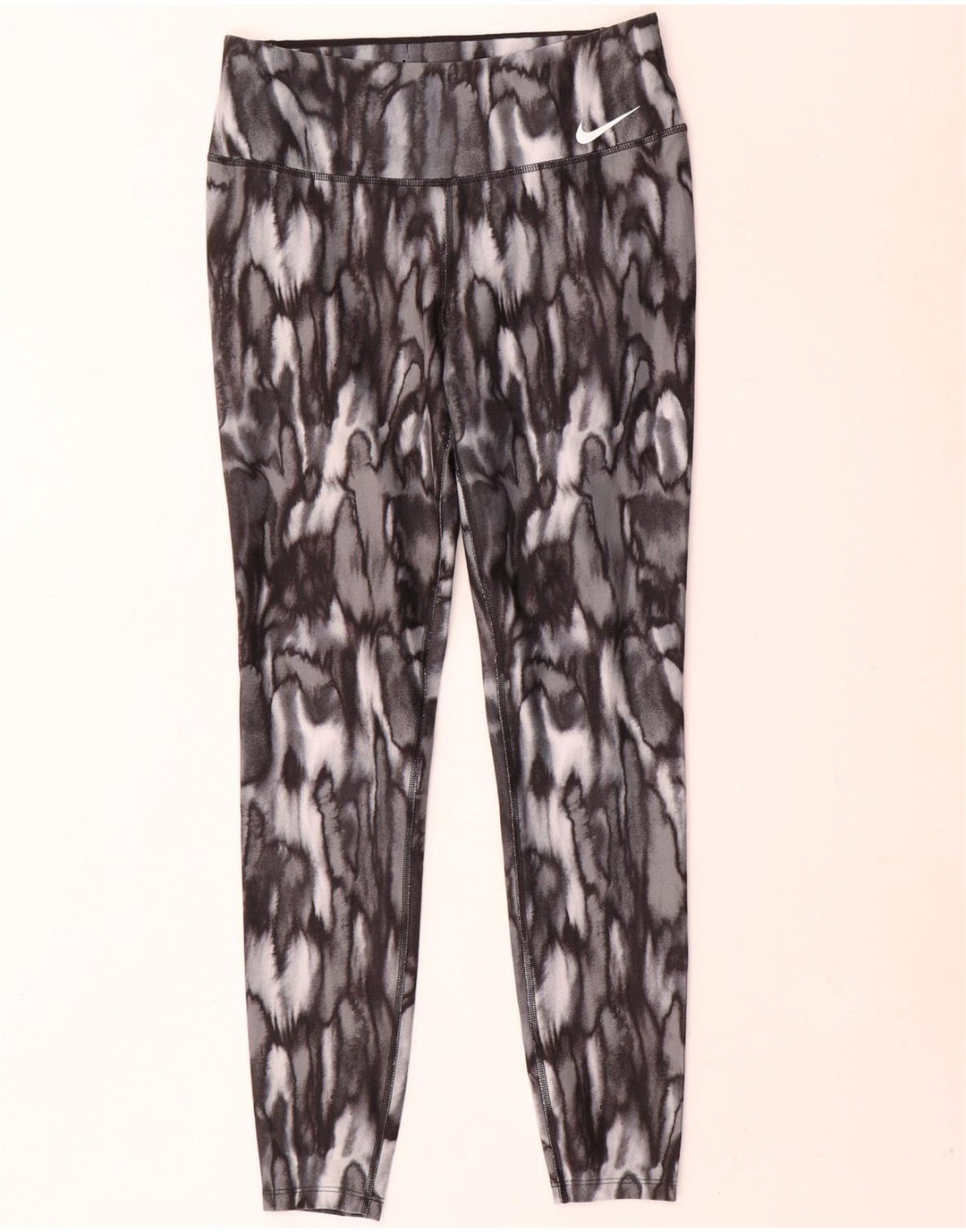 Damskie legginsy Nike Dri Fit UK 14 Średni szary nadruk zwierzęcy