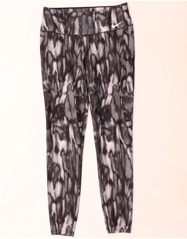 Damskie legginsy Nike Dri Fit UK 14 Średni szary nadruk zwierzęcy