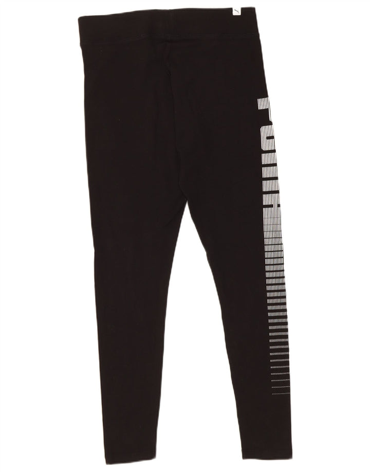 Damskie legginsy Puma Graphic UK 16, duże, czarne, bawełniane