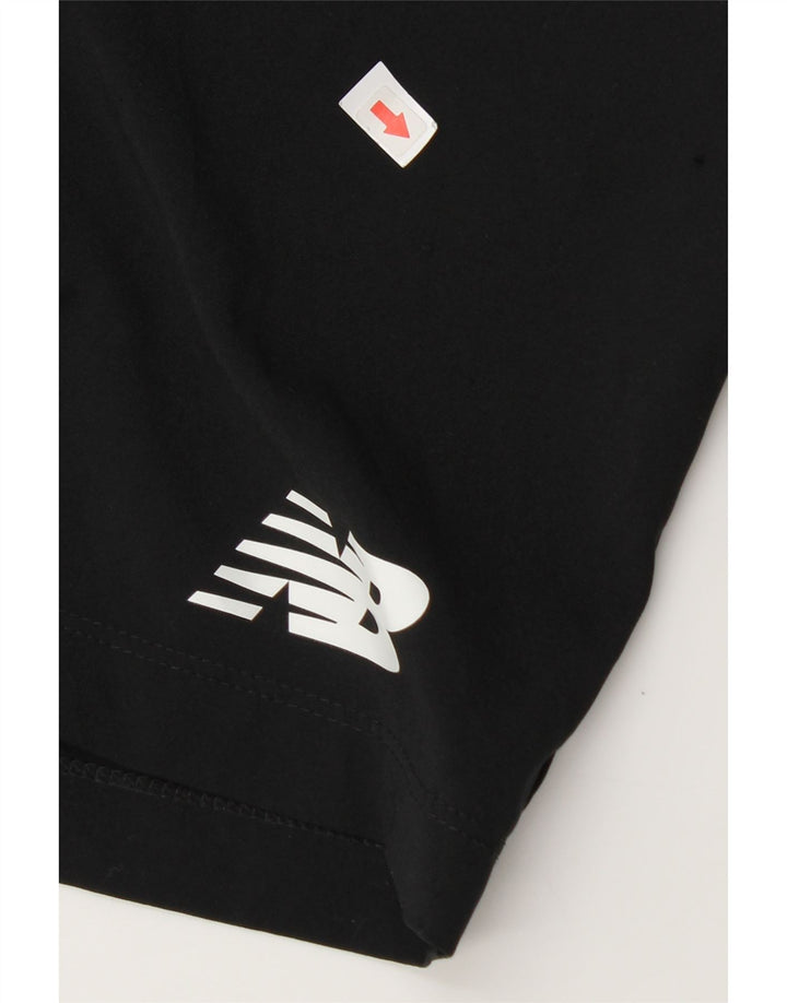 Męskie spodenki sportowe New Balance z grafiką, duże, czarne, poliestrowe