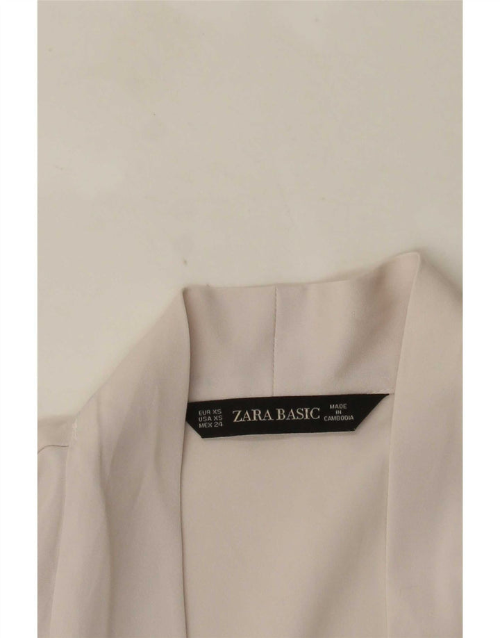 Damska bluzka oversize z długim rękawem Zara UK 6 XS biała