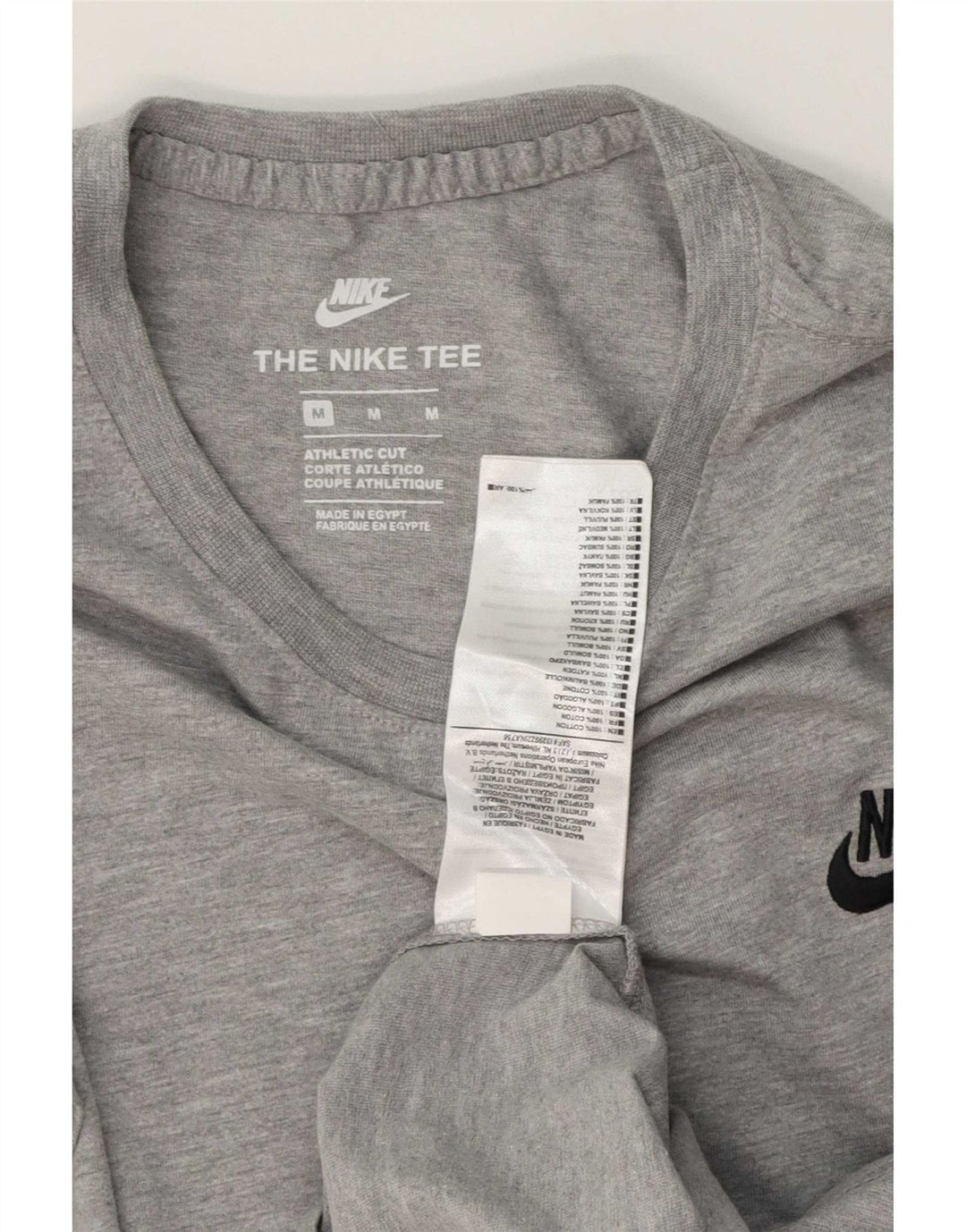 Męski T-shirt Nike o kroju sportowym, średnioszary, bawełniany